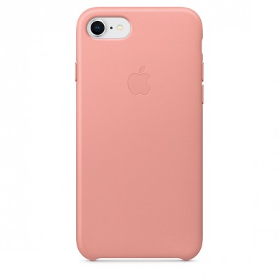 Кожаный чехол для iPhone 8/7 - цвет &quot;бледно‑розовый&quot; Чехлы от Apple точно повторяют контуры iPhone, сохраняя его тонкий профиль. Чехлы изготовлены из специально обработанной, мягкой и приятной на ощупь кожи европейского производства, на которой со временем появляется естественная патина. Внутренняя поверхность чехла, выполненная из микрофибры, защищает корпус вашего iPhone. А цвет кнопок из обработанного алюминия идеально к нему подходит. Чехол не придётся снимать даже во время беспроводной зарядки.