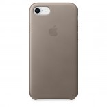 Кожаный чехол для iPhone 8/7 - цвет "платиново-серый"