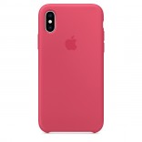 Силиконовый чехол для iPhone X - цвет "красный каркаде"