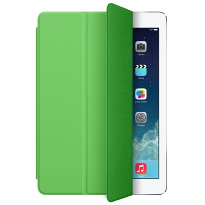 Apple Smart Cover для iPad Air - зеленый Оригинальная обложка от Apple для iPad 5-го поколения (iPad Air), крышка на дисплей планшета с магнитами. (они переводят планшет в спящий режим или включают его). Кроме того, обложка умеет трансформироваться в подставку (2 положения).