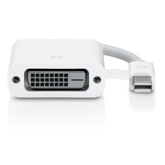 Адаптер Mini DisplayPort на DVI от Apple Компьютеры Apple (Mac), которые имеют порт Mini DisplayPort, могут подключаться через этот адаптер к еще одному монитору или проектору. Можно выводить любую картинку на подключенный монитор, даже использовать как основной монитор (в качестве основного рабочего пространства).