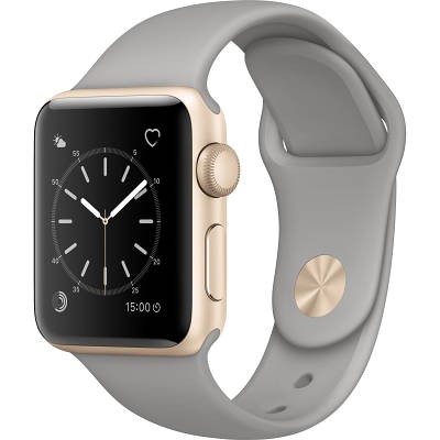 38mm Apple Watch Gold (MNNJ2) 38mm Apple Watch Series 1 Gold  Aluminum Case with Concrete Sport Band

