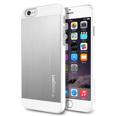 SGP iPhone 6 кейс Aluminium Fit Satin Silver Чехол - накладка SGP (spigen) Case Aluminum Fit Satin silver для 4,7" iPhone 6