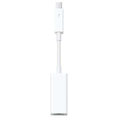 Адаптер Apple Thunderbolt на Gigabit Ethernet Этот адаптер Thunderbolt - Gigabit Ethernet от Apple позволяет легко подключаться к высокопроизводительной сети Gigabit Ethernet. 