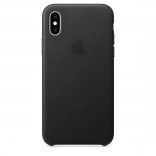 Кожаный чехол для iPhone Xs - цвет "черный"