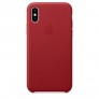 Кожаный чехол для iPhone Xs - цвет "красный" - 