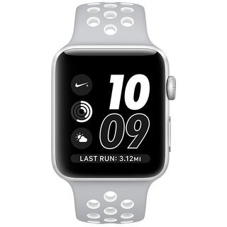 38mm Apple Watch Nike+ Silver (MQ172) 38mm Apple Watch Nike+ Silver Aluminum Case with Pure Platinum/White Nike Sport Band  (MQ102) 

