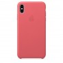 Кожаный чехол для iPhone XS Max - цвет «розовый пион» - 