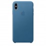 Кожаный чехол для iPhone XS Max - цвет «лазурная волна» - 