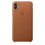Кожаный чехол для iPhone XS Max - цвет "золотисто-коричневый" - 