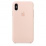 Силиконовый чехол для iPhone XS - цвет «розовый песок» - 