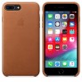 Кожаный чехол для iPhone 8 Plus/7 Plus - цвет "золотисто-коричневый" - 