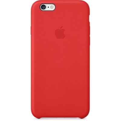 Кожаный кейс для iPhone 6 - красный Кожаный чехол (кейс), разработанные Apple для iPhone 6. Смартфон в чехле обволакивает подкладка из микроволокна, которая защищает корпус.
