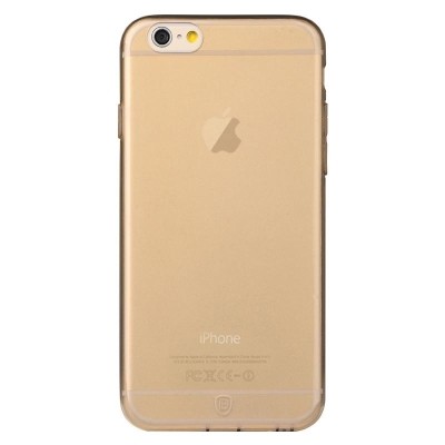 Силиконовая накладка Baseus Simple - золотая Тоненькая (0.7 мм) и прозрачная силиконовая накладка на iPhone 6.