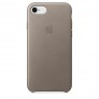 Кожаный чехол для iPhone 8/7 - цвет "платиново-серый" - 