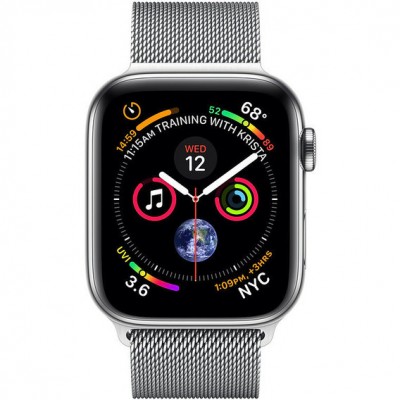 Apple Watch Series 4 (eSIM) 40mm Stainless Apple Watch Series 4 (GPS + Cellular) 40mm Stainless Steel Case with Milanese Loop (MTUM2)