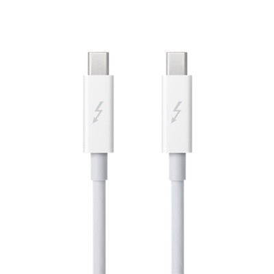 Кабель Apple Thunderbolt 2 м (белый) Этот 2-х метровый кабель с портами Thunderbolt может подключить 2-а Мака с портами Thunderbolt в режиме целевого диска, связывать в сеть два компьютера Mac под управлением OS X Mavericks или использовать iMac в качестве монитора для MacBook Pro или MacBook Air. 