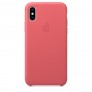 Кожаный чехол для iPhone Xs - цвет "розовый пион" - 