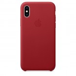 Кожаный чехол для iPhone Xs - цвет "красный"