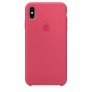 Силиконовый кейс для iPhone Xs Max - цвет «красный каркаде» - 