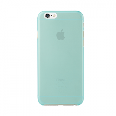 Накладка Ozaki O!coat 0.3 Jelly для iPhone 6 - циановый Полупрозрачная чехол-накладка для смартфона iPhone 6 толщиной 0,3 мм. Защитная пленка для дисплея и салфетка из микрофибры в комплекте.