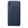 Кожаный чехол для iPhone XS Max - цвет "тёмно-синий" - 