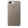 Кожаный чехол для iPhone 8 Plus/7 Plus - цвет "платиново-серый"  - 