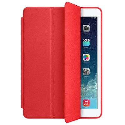 Apple Smart Case для iPad Air - красный Оригинальный чехол от Apple для iPad 5-го поколения (iPad Air), чехол-книжка с помощью магнитов переводит планшет в спящий режим. Кроме того, чехол умеет трансформироваться в подставку (2 положения).