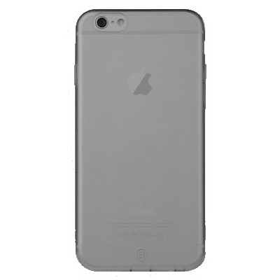 Силиконовая накладка Baseus Simple - черная Тоненькая (0.7 мм) и прозрачная силиконовая накладка на iPhone 6.