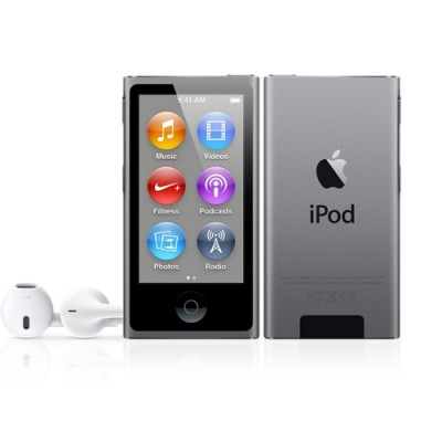 iPod Nano 7G - черный Тонкий (толщина всего 5.4 мм) и удобный плеер iPod nano 7G (16 Gb), имеет 7-м цветовых вариантов. Он современный c стильным дизайном.  2.5-дюймовый дисплей Multi-Touch почти в два раза больше дисплея предыдущего iPod nano, так что на экране будет ещё больше музыки, фотографий и видео.